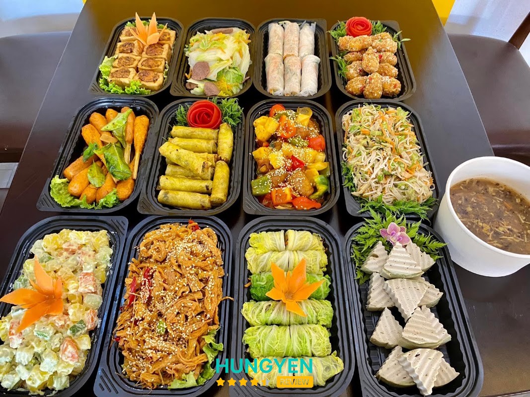 Món ăn tại Quán Cơm Chay Hoàng Kim