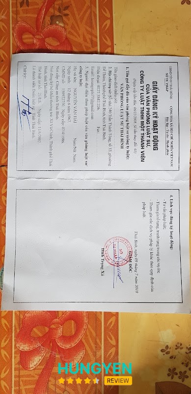 Văn Phòng Luật Sư Thái Bình Hưng Yên